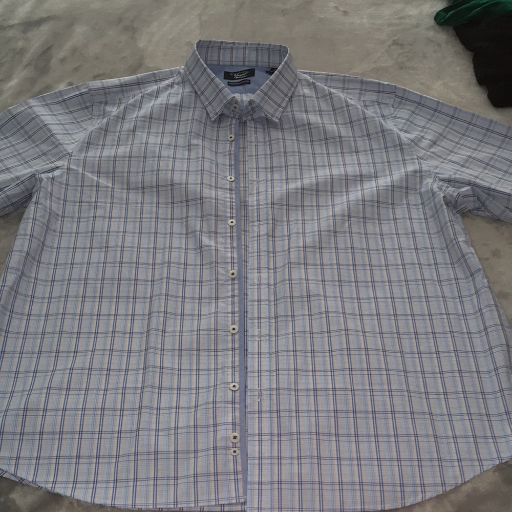 Original Penguin Blue and White Plaid Casual Shirt
